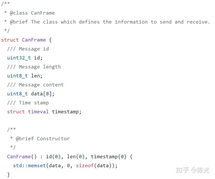 单帧CAN消息的定义