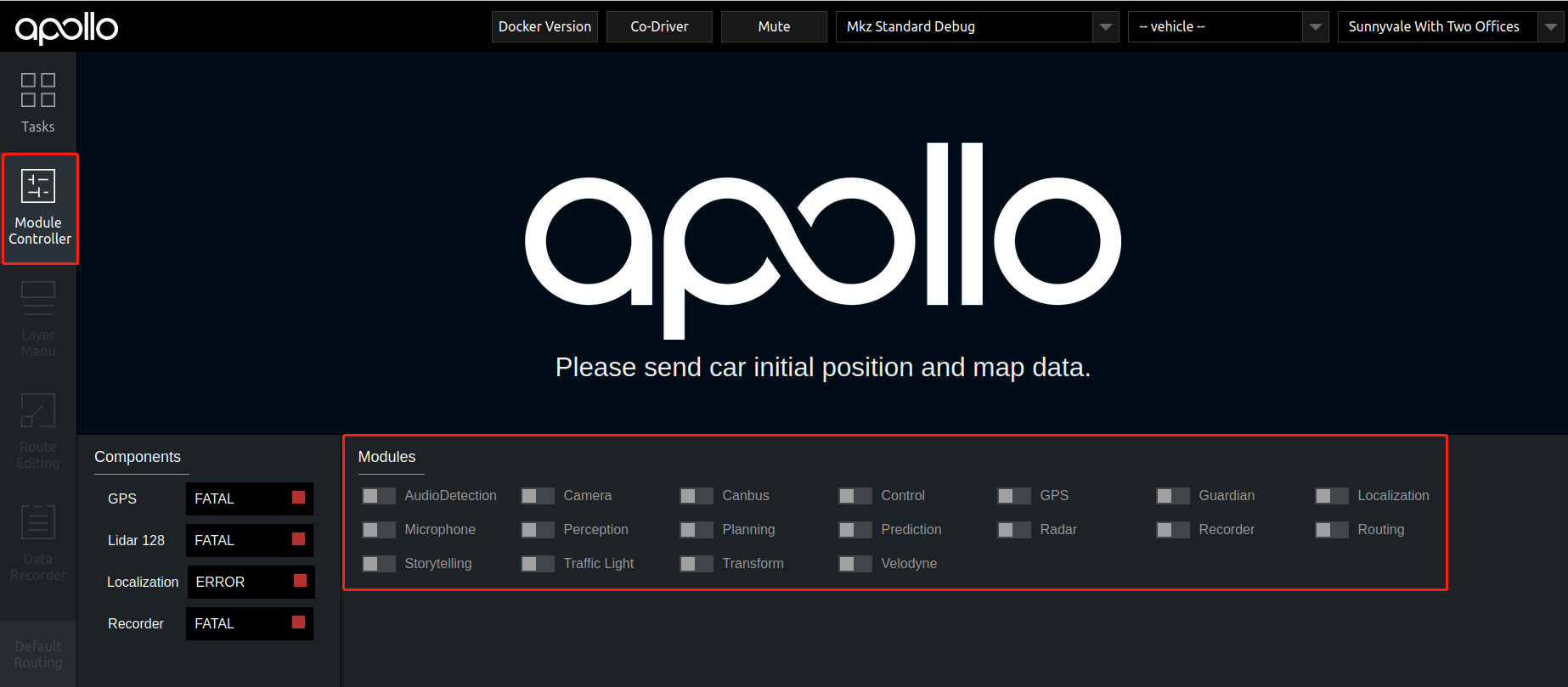 DreamView Module Controller